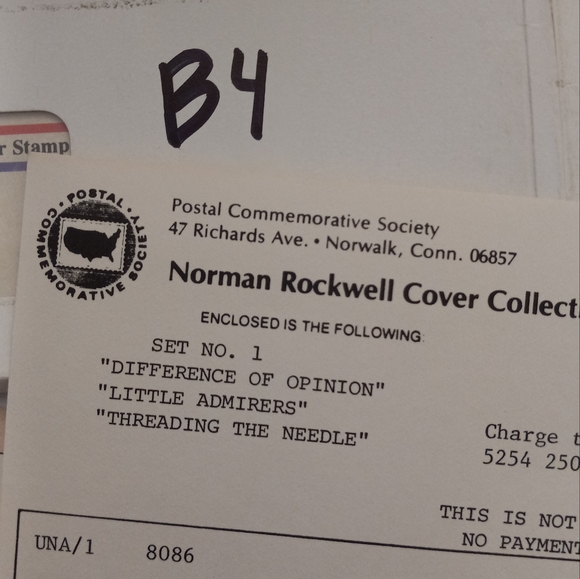 Norman Rockwell Collection 3 Stamped Envelopes - Picture 6 of 6